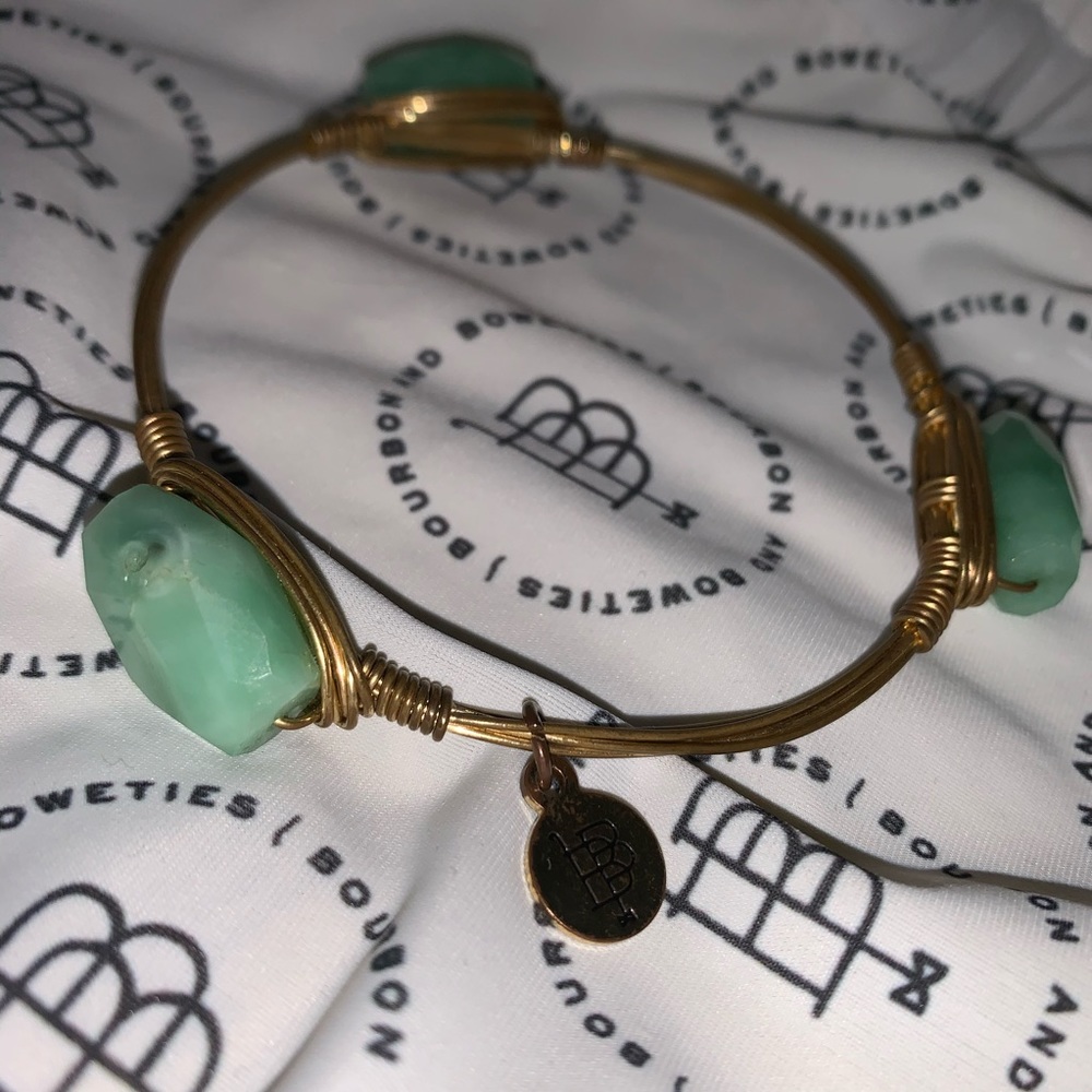 Green Bourbon & Bowties Large Bangle - image 3